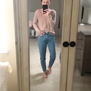 H&M VNeck Sweater with Scoop, Vented Hem